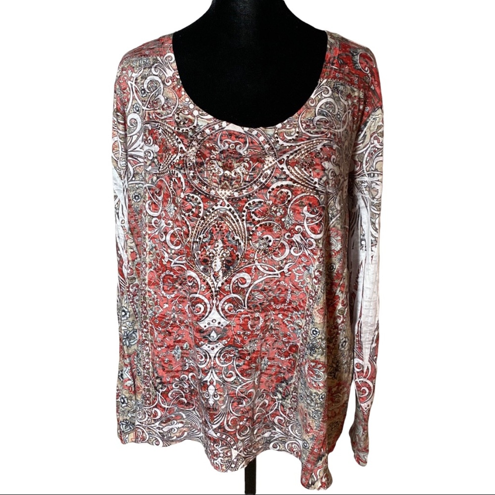 Cato Embellished Long Sleeve Top